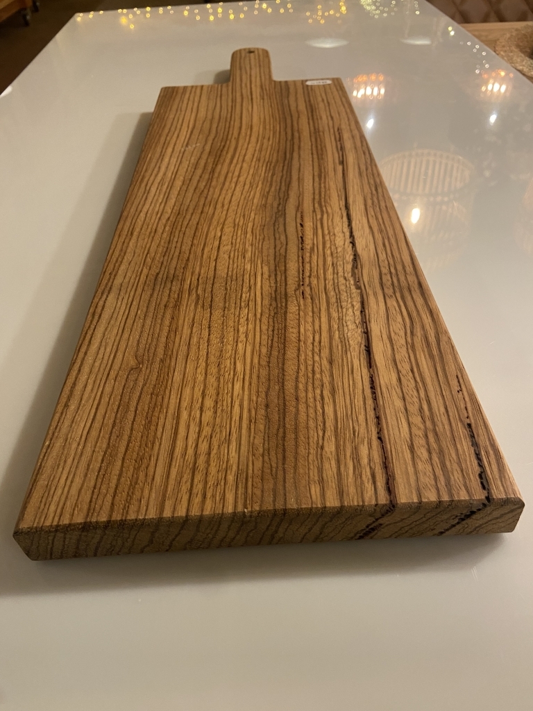 Snij/serveer/hapjes plank van zebrano hout