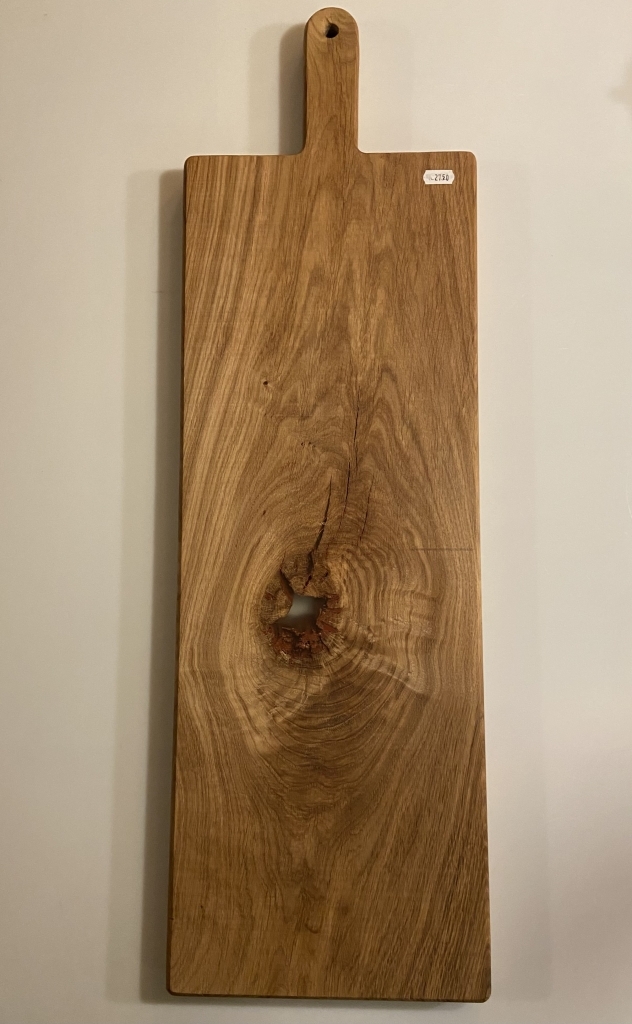 Snij/serveer/hapjes plank van eiken hout, met epoxy