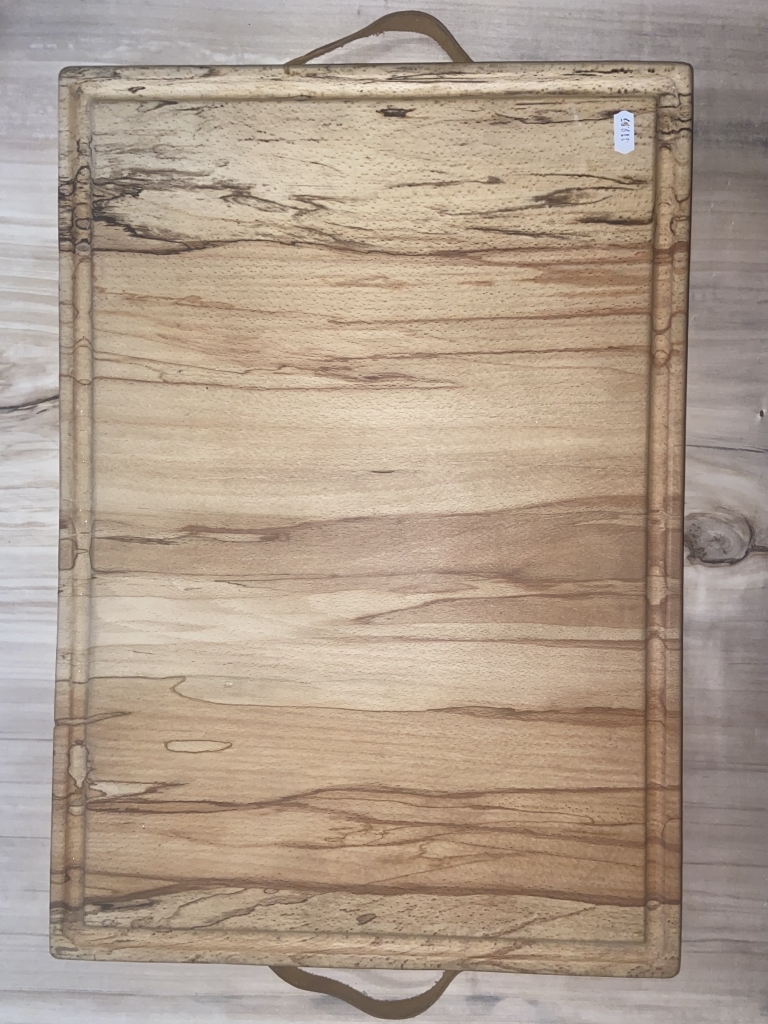 Snij/serveer/hapjes plank van beuken hout met slaap